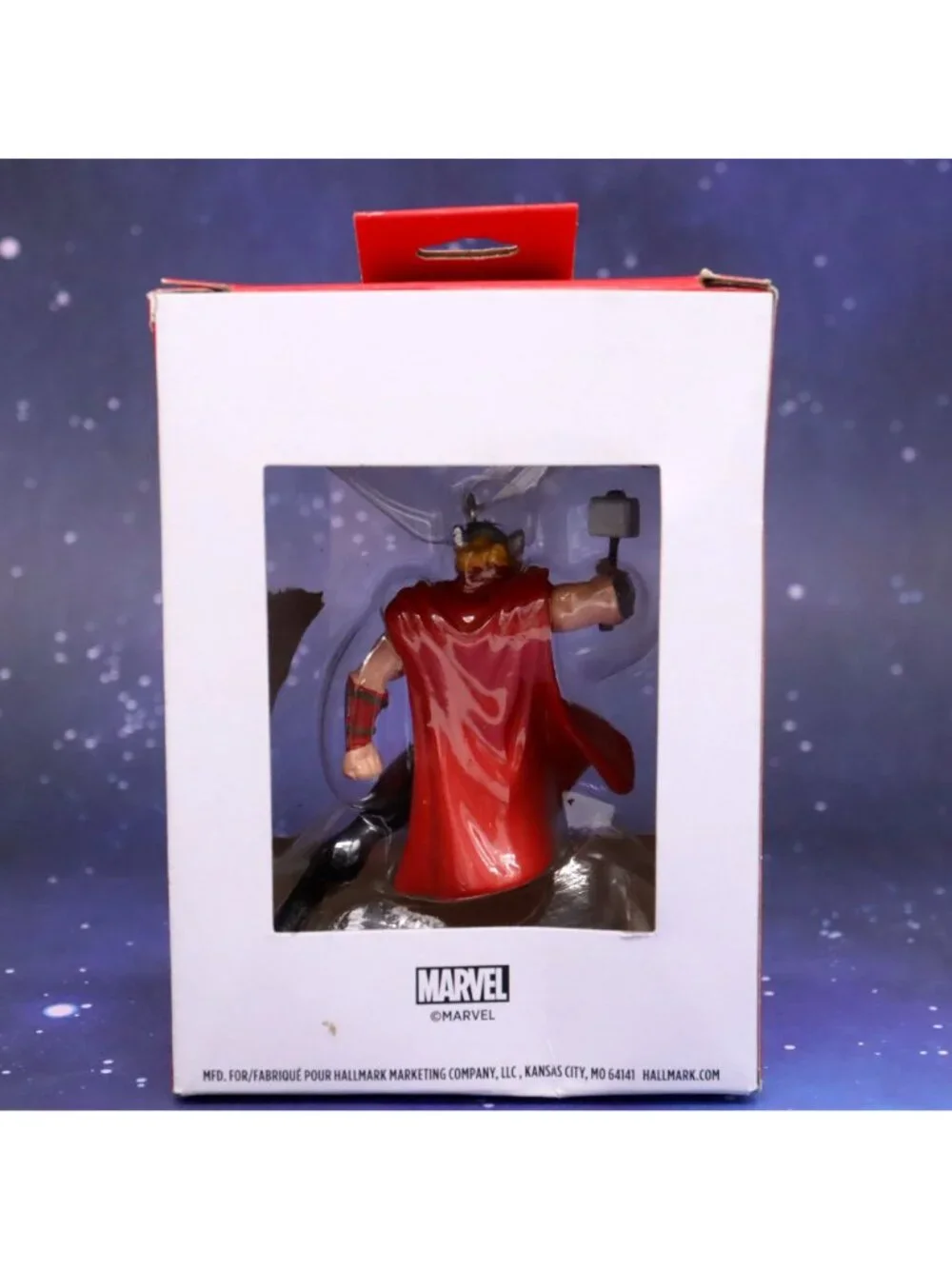 Marvel Thor Hallmark Christmas Tree Ornament - Red Box - New Damaged Box
